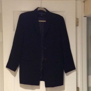 Navy blue suit with skirt